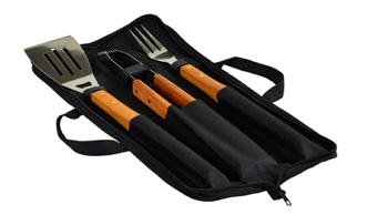 3pc Wooden Barbecue Set 